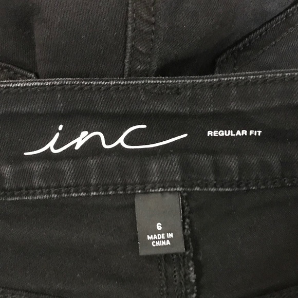 INC International Concepts Women's Black Fringed Jeans - Picture 7 of 10
